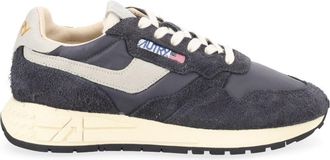 Autry Reelwind Low Textured Suede Nylon-Leather Sneakers