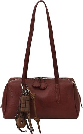 Generic ETOYA Shoulder Bag Y2k 90s Retro Top Handle Bag PU Leather Trendy Underarm Purse for Women Work and Travel, Wine Red