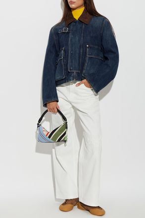 Loewe Denim Jacket, Womens, Navy Blue