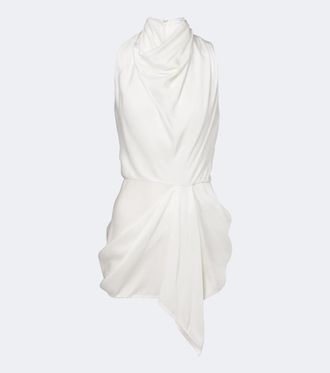 Givenchy Top de sat&eacute;n drapeado