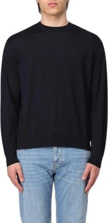 Emporio Armani Rondgebreide Trui met Ronde Hals - Heren - Ronde hals truien - Blauw - M - Truien & Vesten