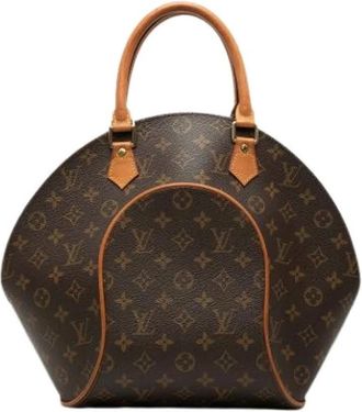 Louis Vuitton Pre-owned Ellipse MM - Dames - Vintage Handtas - Bruin - ONE Size - Leer - Vintage