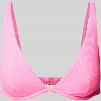 Venice Beach Bikini-Oberteil in Ripp-Optik Modell Lucky in Pink, Größe 38B