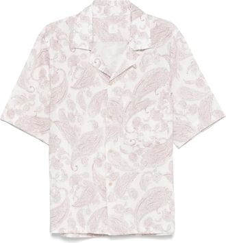 Eleventy Camicia con stampa paisley - Bianco
