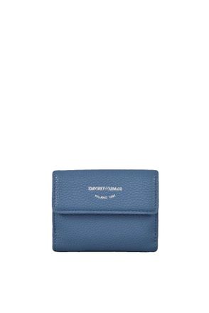 Emporio Armani Textured Leather Wallet With Fold-Over Flap And Embossed Branding
