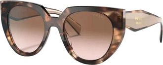 Prada Geometrische Cat-Eye Zonnebril - Dames - Zonnebrillen - Bruin - 52 MM - Accessoires