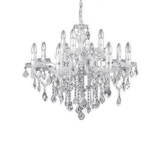 Netlighting Florian 12 Light Chandelier Chrome Finish E14 in Grey