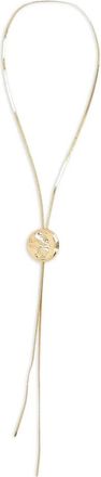 Federica Tosi Accessoires, Dames, Geel, ONE Size, Goudkleurige Slangenketting Lariat Ketting