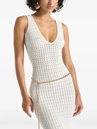 Mani&egrave;re De Voir Abito lungo Myriam con catena - Bianco