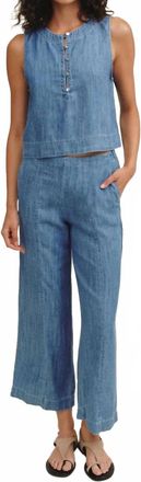 Bella Dahl Clean Waist Denim Pant In Island Blue Wash
