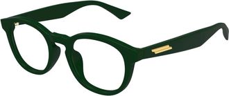 Bottega Veneta Groene Acetaat Bril - Asian Fit - Dames - Brillen - Groen - ONE Size - Accessoires