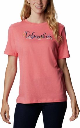 Columbia Activewear Plus Size Graphic-Print T-Shirt In Salmon Heather
