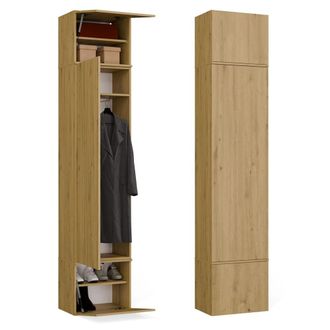 Topeshop Haga 1sz - 1x Armario - Estantes - 50x35x238 Cm - Roble Artisan