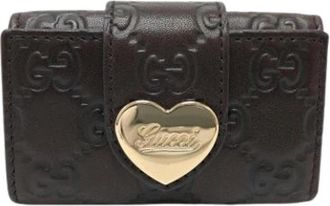 Gucci Pre-owned Keycase - Dames - Vintage Accessoires - Bruin - ONE Size - Leer - Vintage