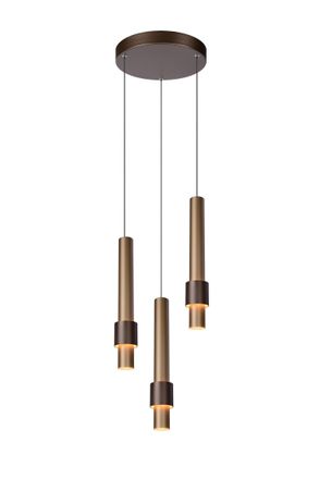 Lucide MARGARY Dimmable Stylish Adjustable Indoor Modern LED Pendant Light in Brown