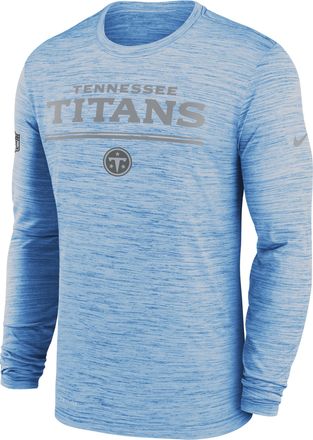 Nike Tennessee Titans Sideline Team Issue Velocity Nike Mens Dri-FIT NFL Long-Sleeve T-Shirt in Blue | 02EQ4AI9V-CH4