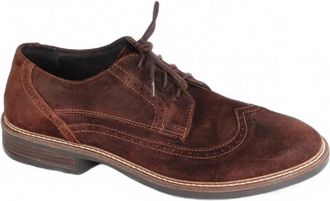 Naot Mens Magnate Lace-Up Shoes In Seal Brown Suede