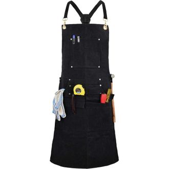 OEM Delantal De Taller De Carpinter&iacute;a Con 10 Bolsillos Para Herramientas - Delantal De Soldadura De Lona Resistente E Ign&iacute;fuga Con Hebilla De Liberaci&oacute;n R