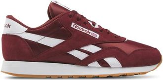 Reebok Mens Classic Nylon - Running Shoes Rich Maroon/Rich Maroon/White Size 10.0