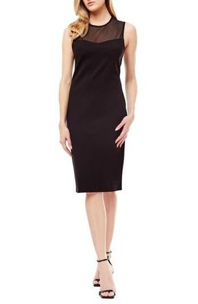 By Design Linda Mesh Yoke Shift Dress in Black at Nordstrom Rack, Size X-Small