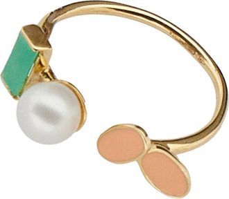 Aliita Petalos Flor Ring - Dames - Ringen - Roze - 54 MM - Accessoires