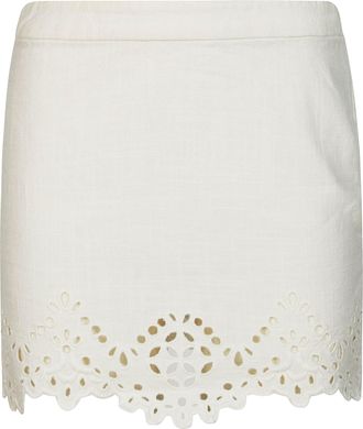 Isabel Marant Scalloped Hem Cut Out Skirt