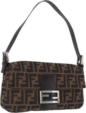 Fendi Pre-owned Canvas fendi-bags - Dames - Vintage Schoudertas - Bruin - ONE Size - Vintage