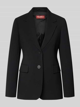 Max Mara Slim Fit Longblazer mit Reverskragen Modell LINZ in Black, Gr&ouml;&szlig;e 34