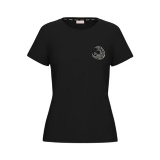 Liu Jo T-Shirts, female, Black, Size: 2XS Strass T-shirt