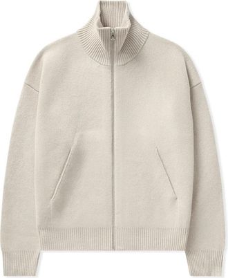 Axel Arigato Core Zip-Up Sweater - Heren - Vesten - Beige - L - Wol - Truien & Vesten