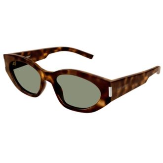 Saint Laurent Sunglasses, unisex, Brown, Size: 55 MM Chic Leather Shoulder Bag