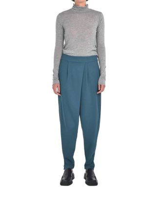 Paper Label Galvan Asymmetrical Pants In Blue Coral