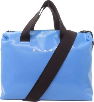 Marni Blue Pvc Tote Bag (Pre-Owned)