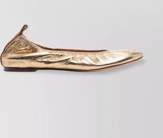 Lanvin metallic leather ballet flats with round toe