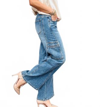 Habitual Denver High Rise Wide Leg Jeans In Blue