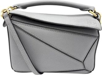 Loewe Pre-owned Puzzle Handtas - Dames - Vintage Handtas - Grijs - ONE Size - Leer - Vintage