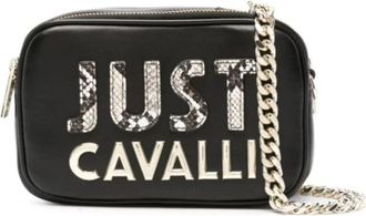 Just Cavalli Dames Cut Out Logo Sketch Tas - Dames - Schoudertassen - Zwart - ONE Size - Tassen
