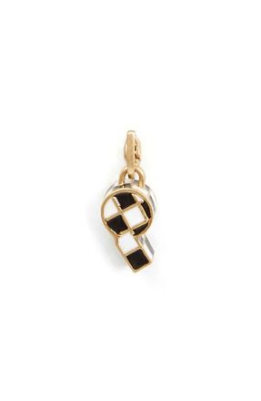 Clare Vivier Mini Whistle Charm in Vintage Gold/Black White at Nordstrom