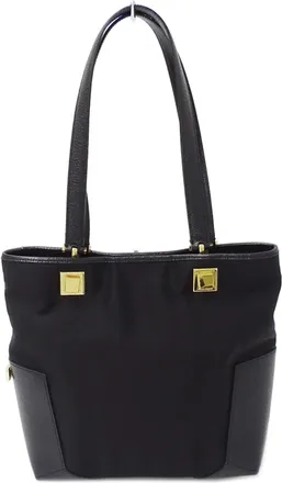 Ferragamo Black Nylon Handbag Tote Bag (Pre-Owned)