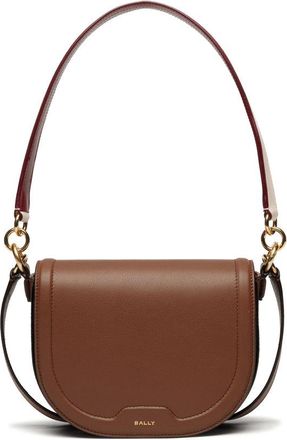 Bally Structured Cow Leather Crossbody Bag With Two-Tone Strap