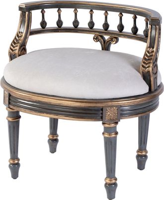 Butler Butler Specialty Company Hathaway 22.5In Oval Upholstered Vanity Seat