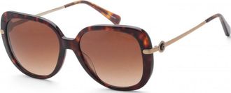 Coach Womens HC8320 55 512074 Sunglasses - Brown - One Size