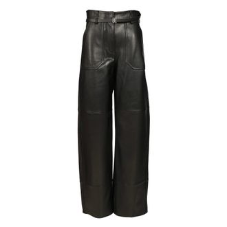 Sportmax Garbo Trousers - female - Sportmax - Leather Trousers - Black - XS - Trousers