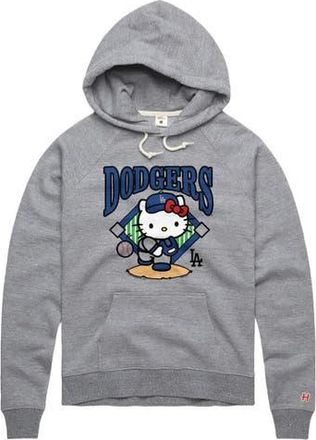 Homage Womens Homage Gray Hello Kitty x Los Angeles Dodgers Pitch Tri-Blend Hoodie at Nordstrom, Size Xx-Large