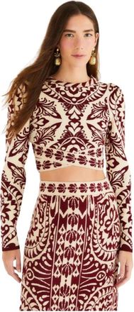 Farm Rio Pineapple Love Knit Top - Dames - Longsleeves - Veelkleurig - M - Tops