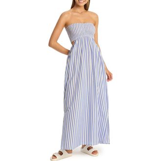 Sea Level Australia Sails Strapless Cover-Up Maxi Dress in Royal at Nordstrom Rack, Size Medium