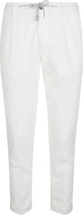 Eleventy Broeken, Heren, Wit, W38, Katoen, Pantalone Jogger