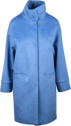 Olivier Horigamy Light Blue Virgin Wool-Blend Coat
