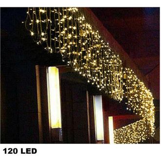Trade Shop Trade Shop - Tenda Luminosa Di Natale Led Esterno Luci 120 Led 3 Mt X 0,75 Cm Bianco Caldo