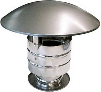 MBM Tubo De Humos De Pared Doble Aislado De Acero Inoxidable Con Terminal De Sombrero Chino Antiviento Dn 300/350